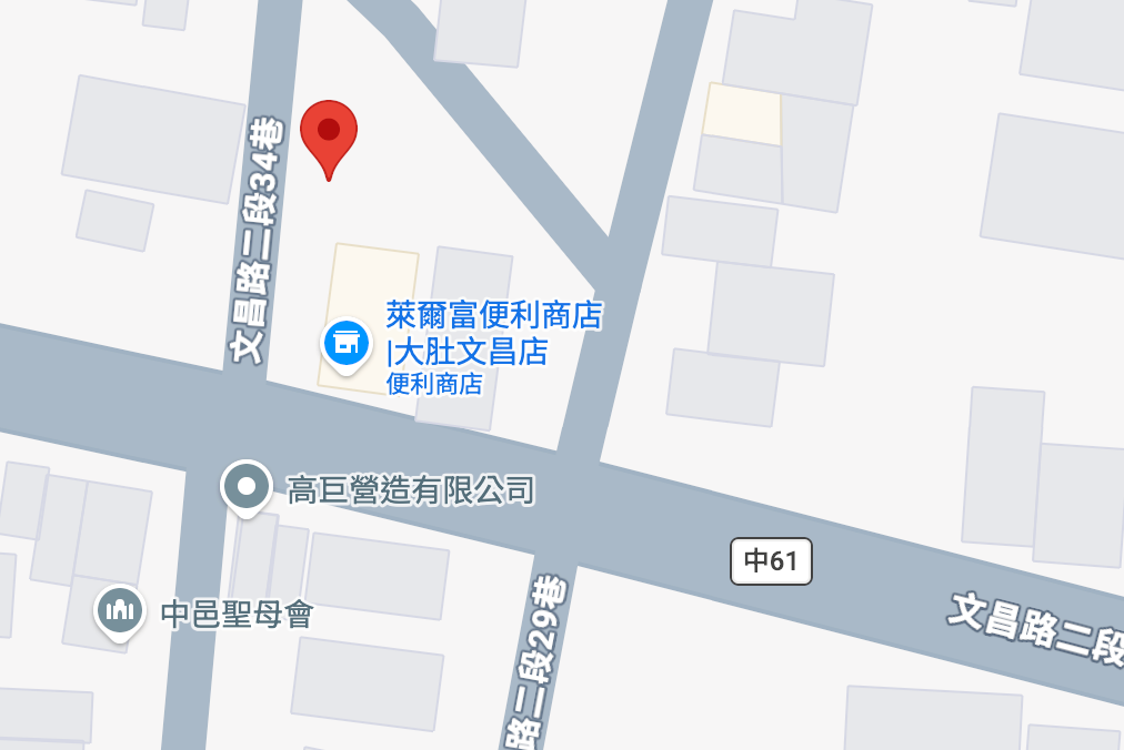 晟榮事業有限公司交通指引圖